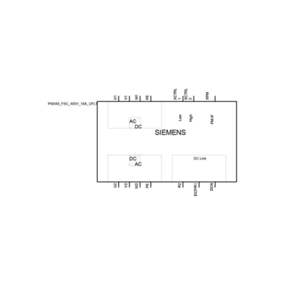 맞춤형 SINAMICS S120 PM340 전원 모듈 예비 부품 SIEMENS 6SL3210-1SE21-8UA0
