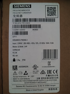 0.75 kW 출력 주파수 6SL3210-1PB13-8UL0 사용자 정의 요구에 대한 주파수 변환기