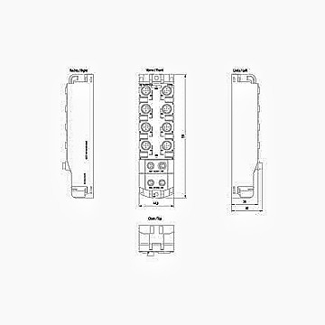 6ES7143-5AH00-0BA0 DIQ 16x24 V DC/0.5 A IP67 시멘스 ET 200AL 연결 모듈 1