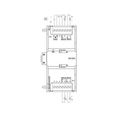 시멘스 S7-200SMART PLC 모듈 SM AI04 AI 4x12 비트 6ES72883AE040AA0 100% 원본