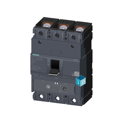 100% 테스트 된 시멘스 3VA1220-5EF32-0AA0 MCCB IEC FS250 200A 3P 55KA TM ATAM 전원 끄기 칼