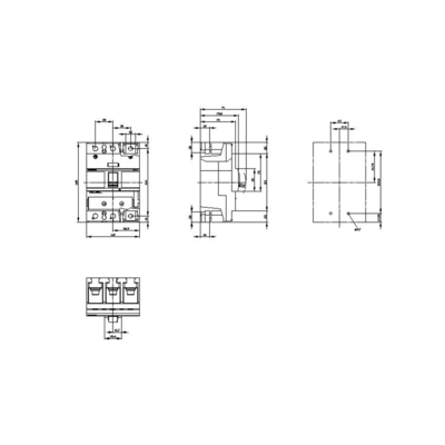 100% 테스트 된 시멘스 3VA1220-5EF32-0AA0 MCCB IEC FS250 200A 3P 55KA TM ATAM 전원 끄기 칼