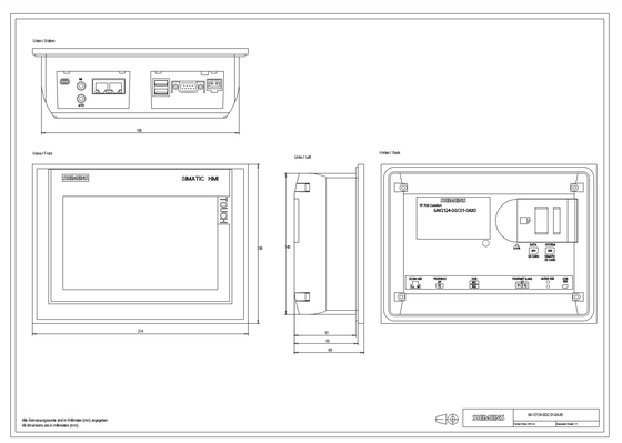 SIMATIC HMI TP700 편안한 터치 스크린 6AV2124-0GC01-0AX0 100% 오리지널 자동화
