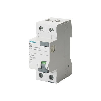 시멘스 5SV4614-0 2극형 AC 잔류 전류 가동 단속기 40A 300mA Un AC 230V