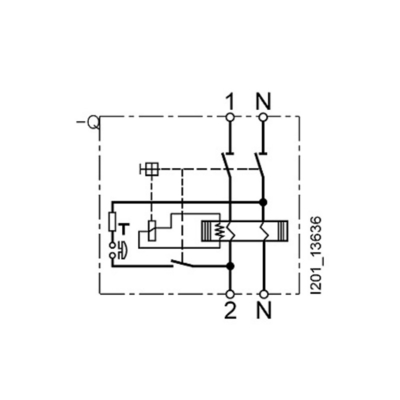 시멘스 5SV4614-0 2극형 AC 잔류 전류 가동 단속기 40A 300mA Un AC 230V