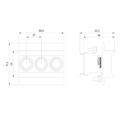 시멘스 공기관차 압력 센서 1000 Pa DC 4V 20 mA QBM3120-10 S55720-S446