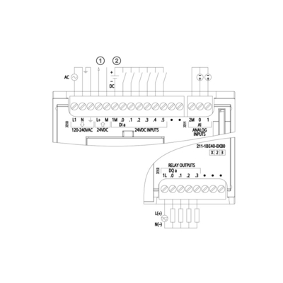 6ES7211-1BE40-0XB0 SIMATIC S7-1200 CPU 1211C 2A 릴레이와 AC/DC 전원을 갖춘 컴팩트 CPU