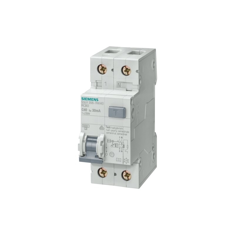 시멘스 저전압 분산회로 차단기 FI/LS AC 30MA 1 N-P C6 4.5KA5SU1353-1KK06