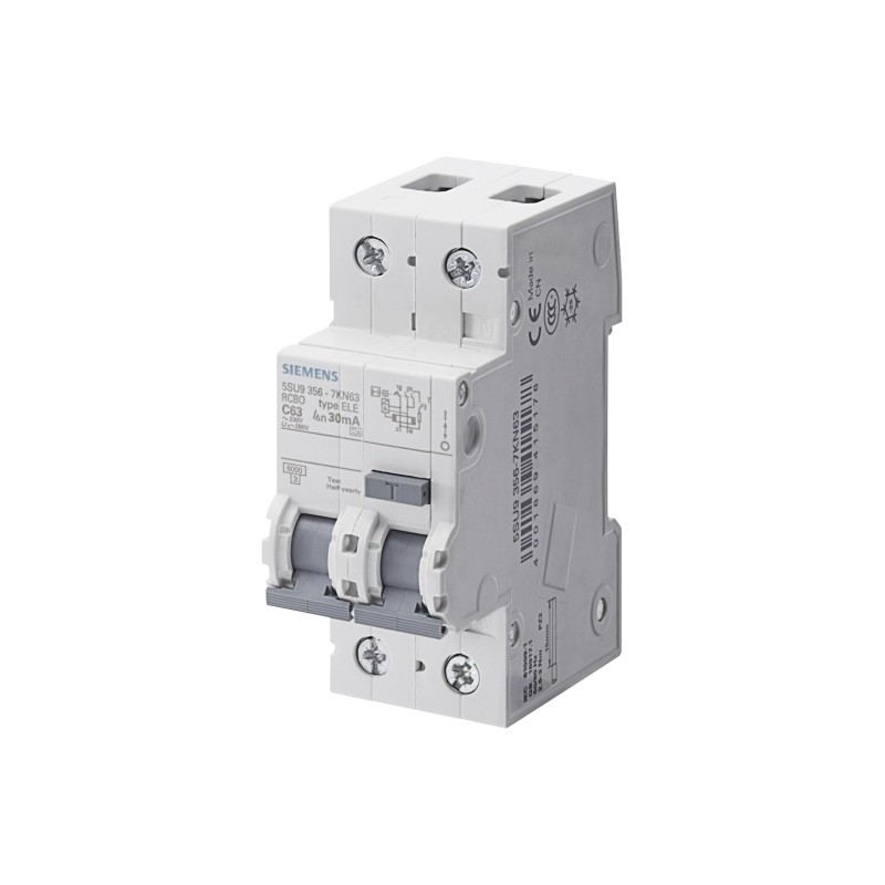 RCBO 6 kA 1P N 타입 AC 30 mA C-Char In 32 A Un AC 230 V 시멘스 5SU9356 1KK32