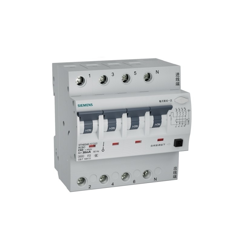 시멘스 5TH8346-1CC32 RCBO 4P C32 30mA ELE AC 통신 인터페이스를 위한 서킷 브레이커
