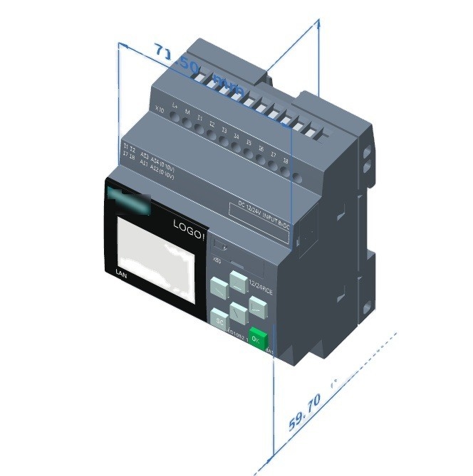 직접 공급 LOGO V8.1 12/24RCEO 논리 모듈 I/O 번호 다른 6ED1052-2MD08-0BA2